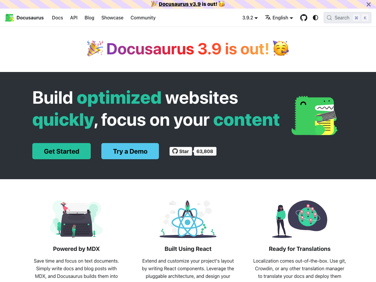 Docusaurus screenshot