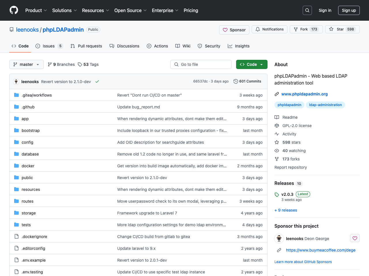 phpLDAPadmin screenshot