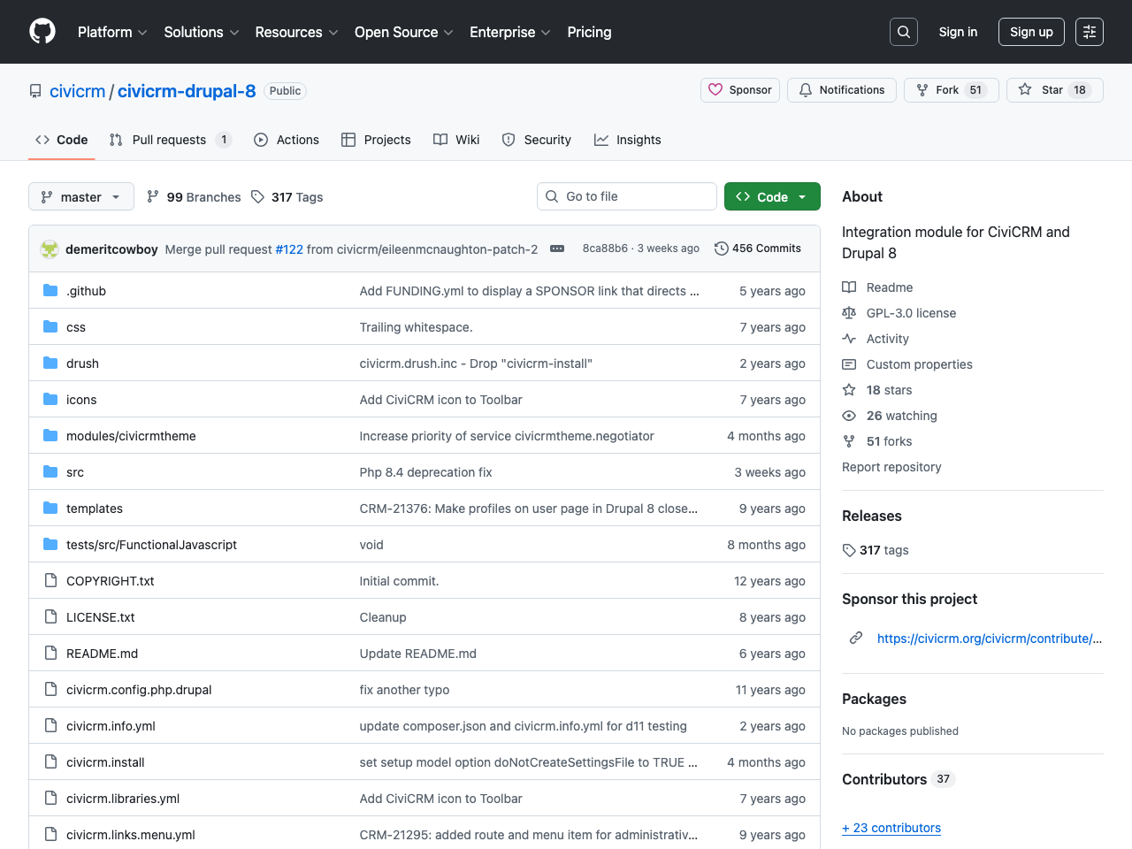 CiviCRM on Drupal screenshot