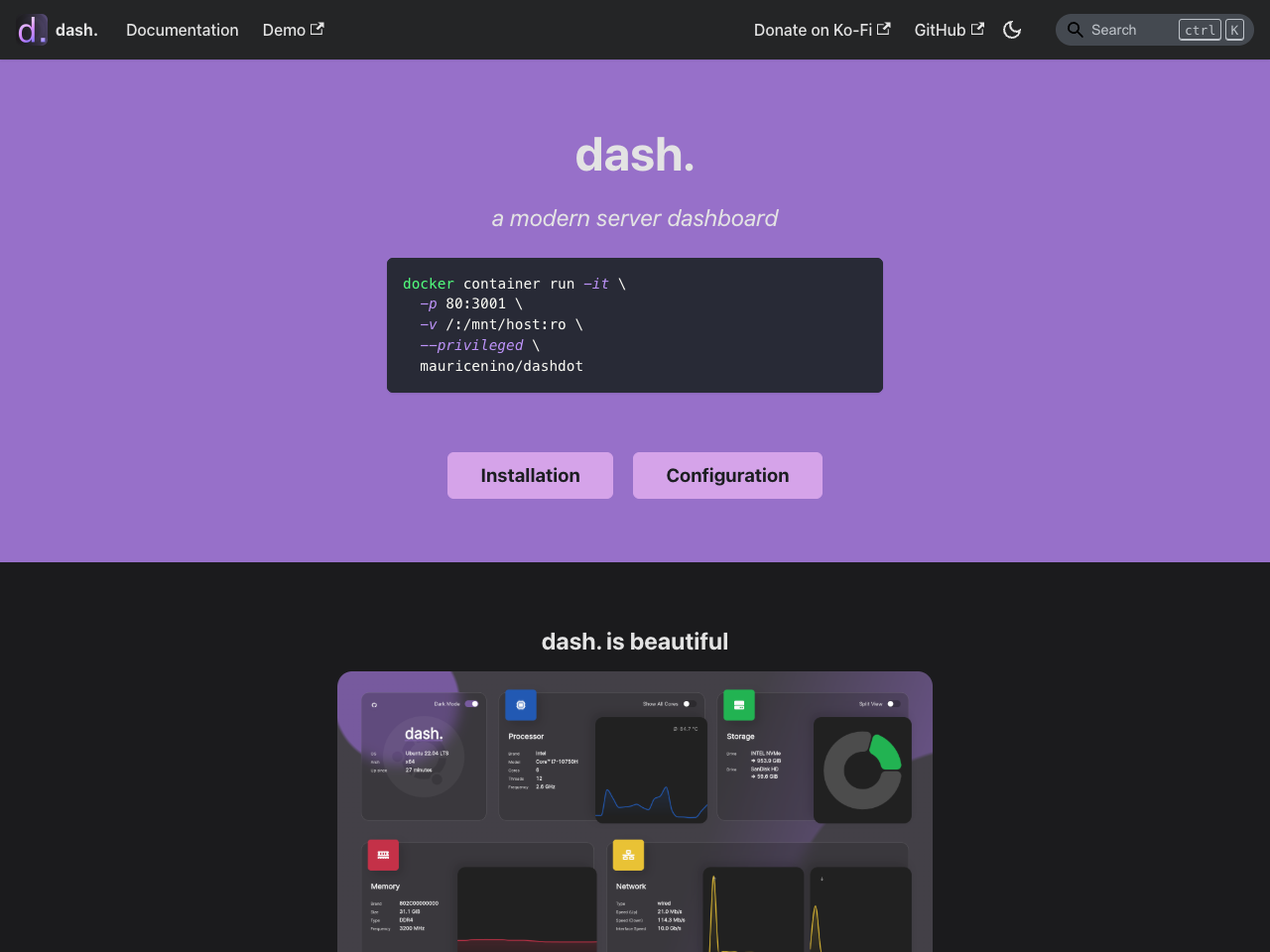 dash. screenshot