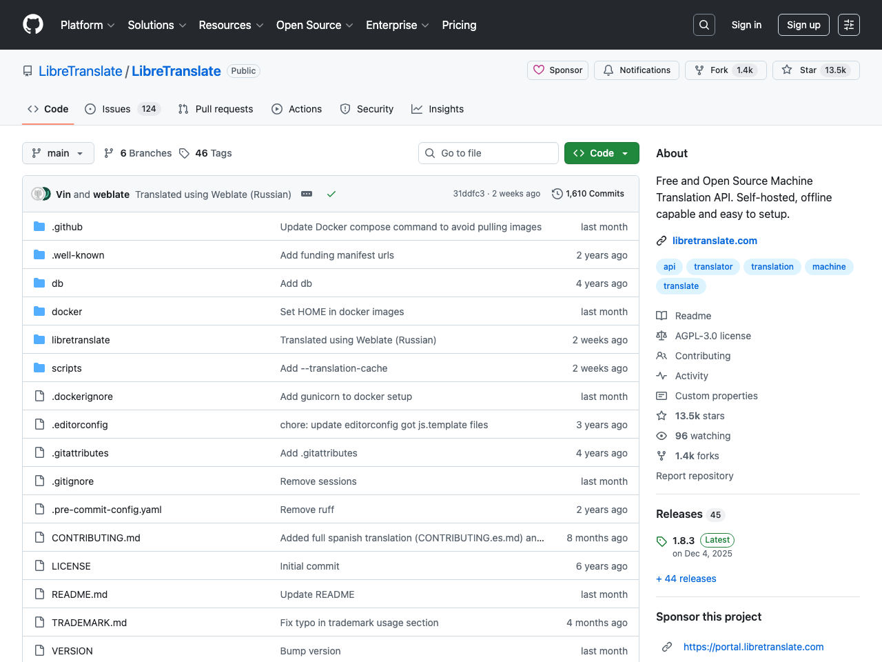 LibreTranslate screenshot