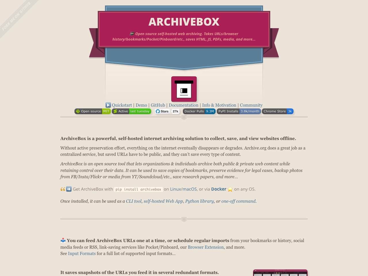 ArchiveBox screenshot