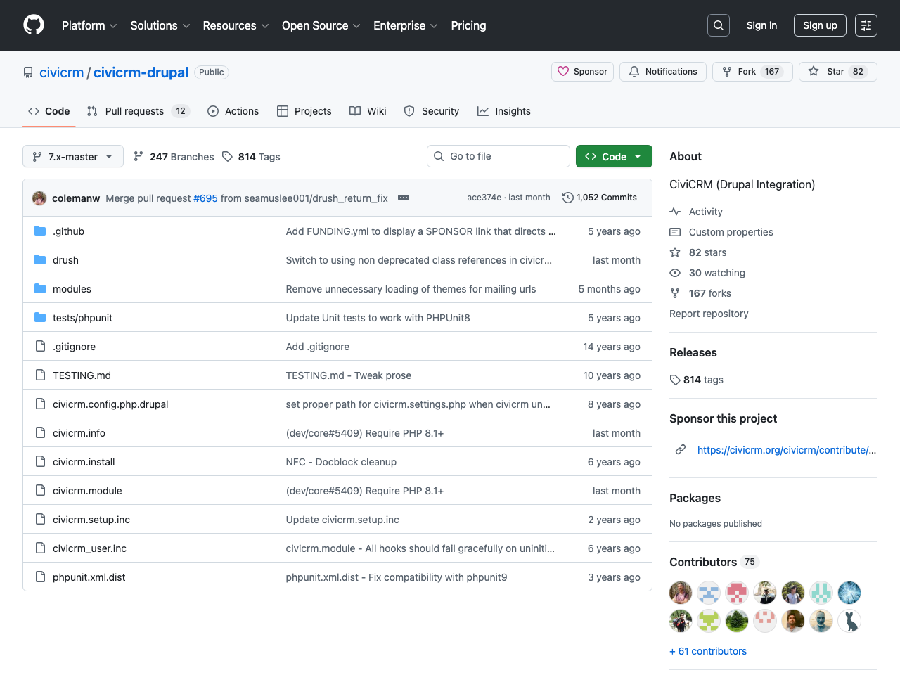 CiviCRM on Drupal 7 screenshot