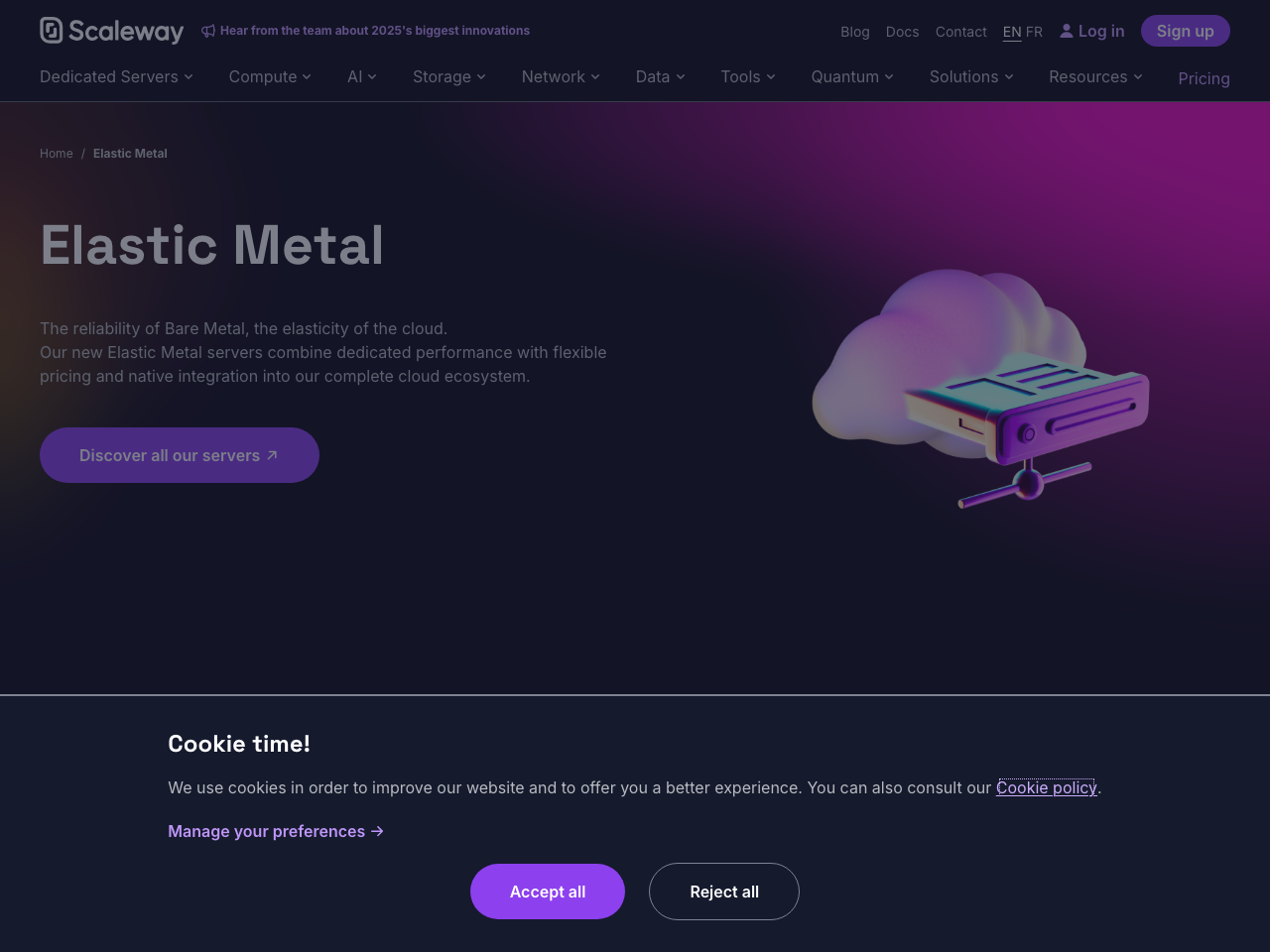 Scaleway Bare Metal screenshot