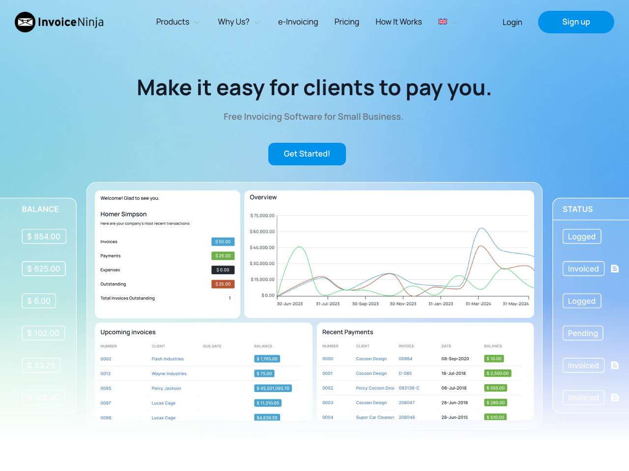 Invoice Ninja screenshot