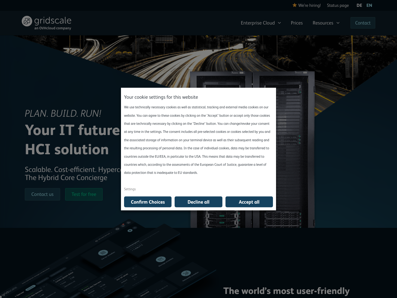 gridscale screenshot