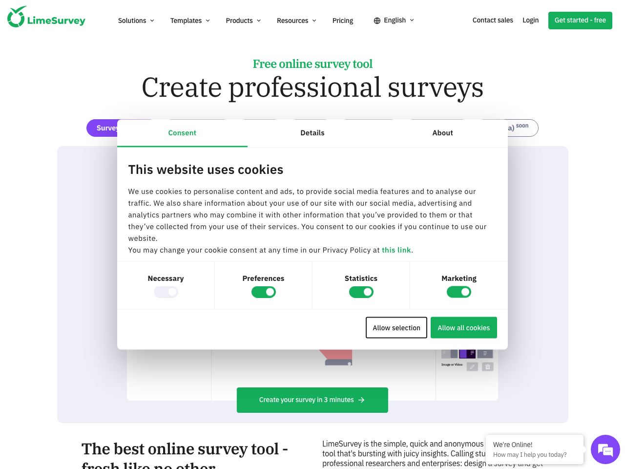 LimeSurvey screenshot