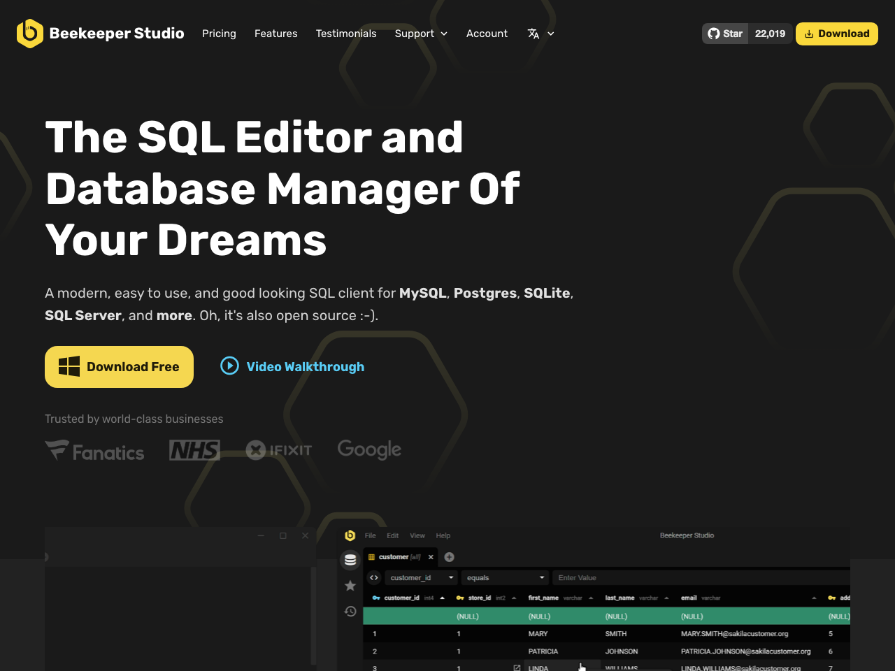 Beekeeper Studio screenshot