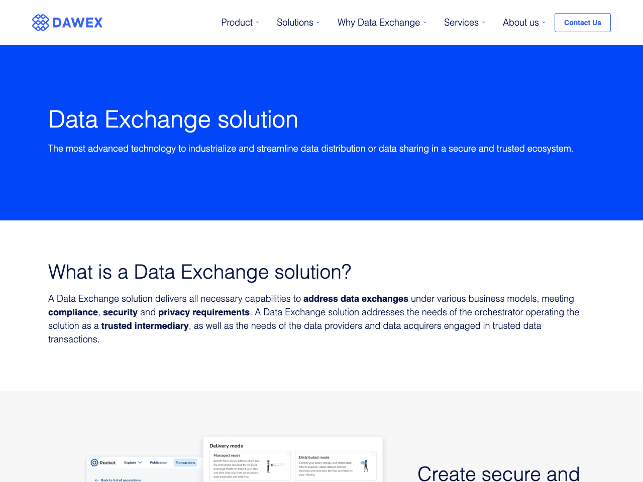 Data Exchange Platform screenshot