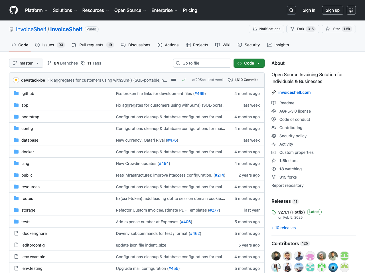 InvoiceShelf screenshot