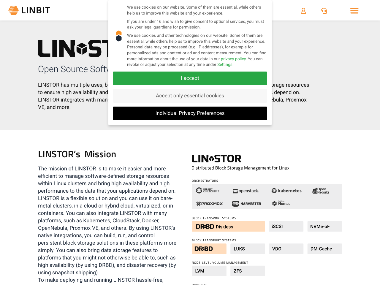 Linstor screenshot