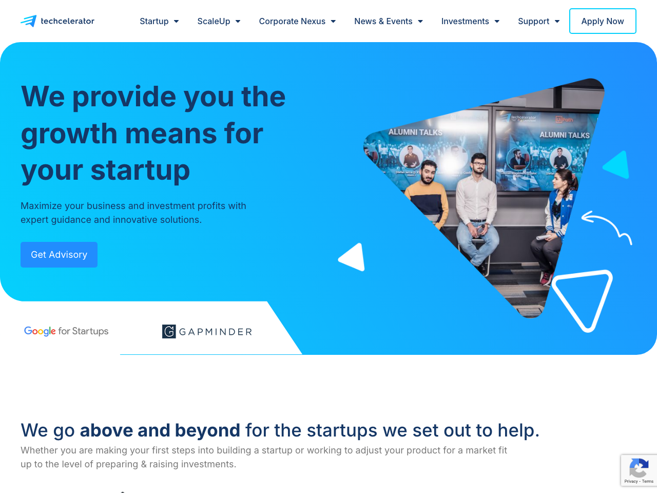 Techcelerator screenshot