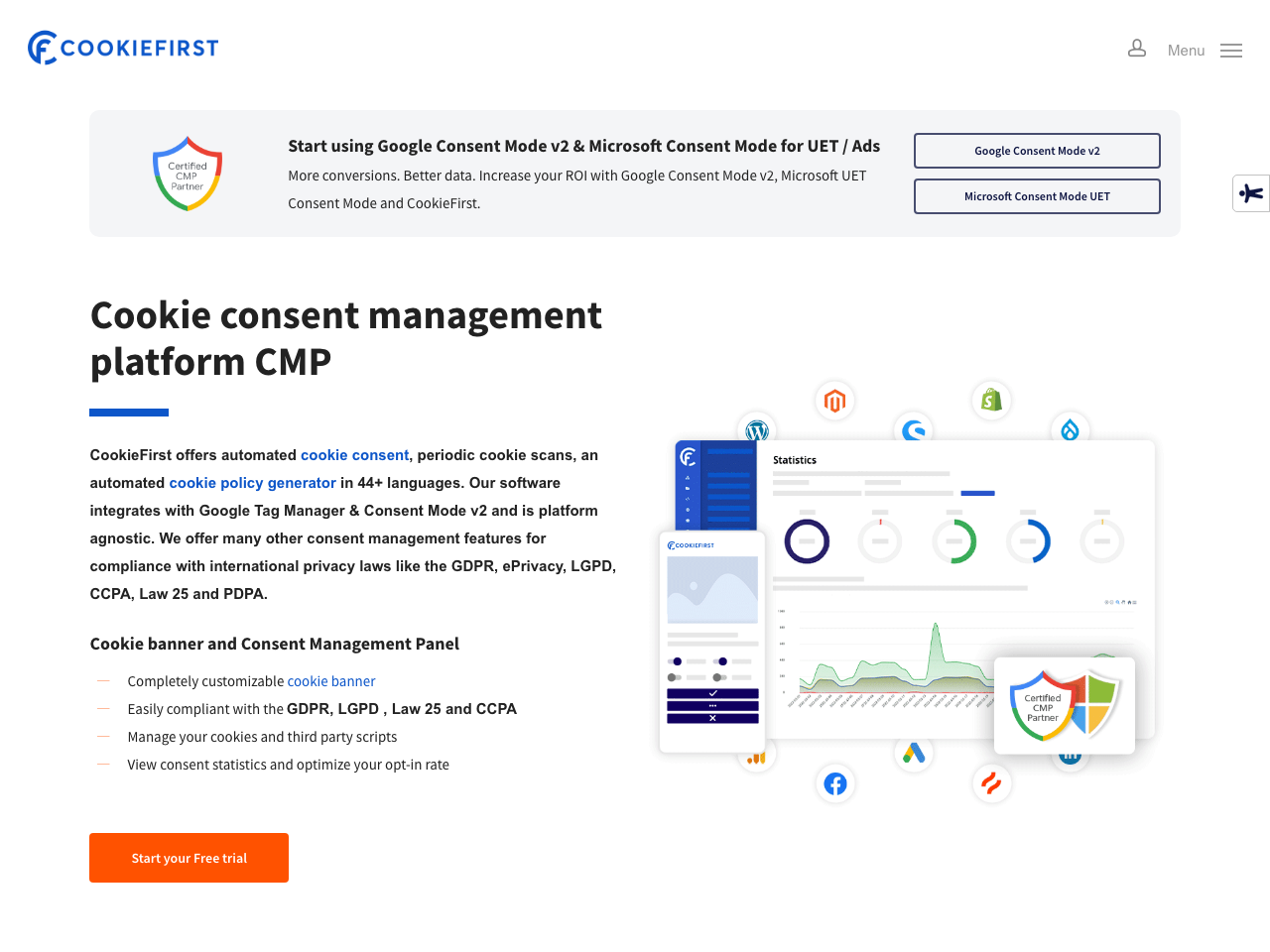 CookieFirst screenshot