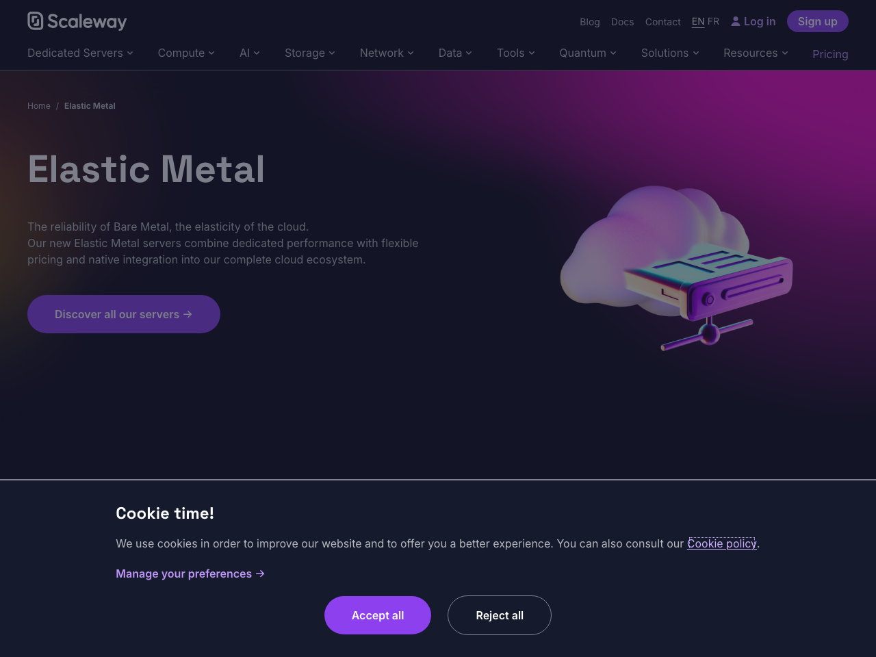 Scaleway Bare Metal screenshot