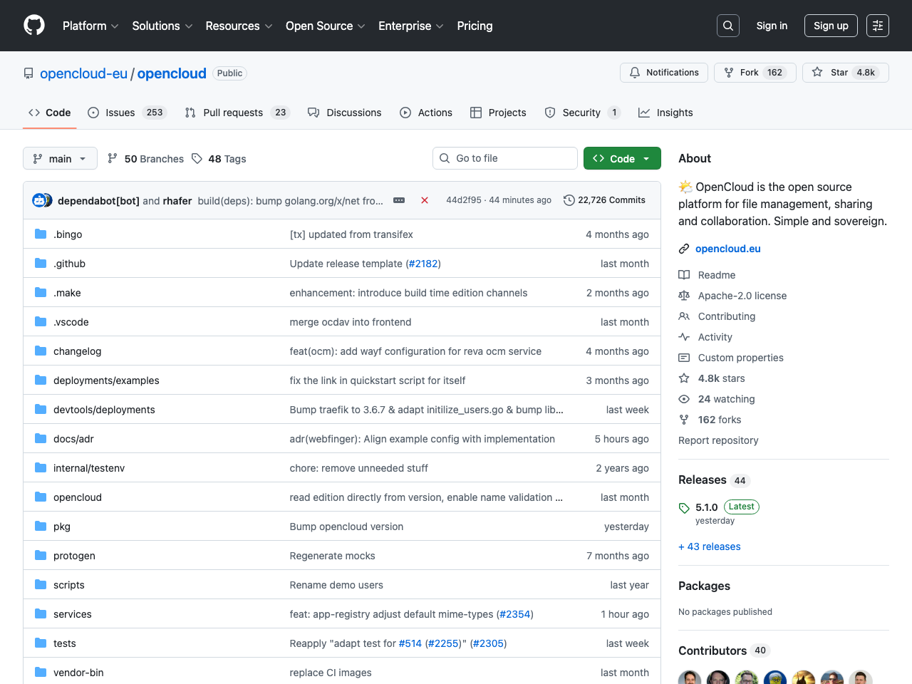 OpenCloud screenshot