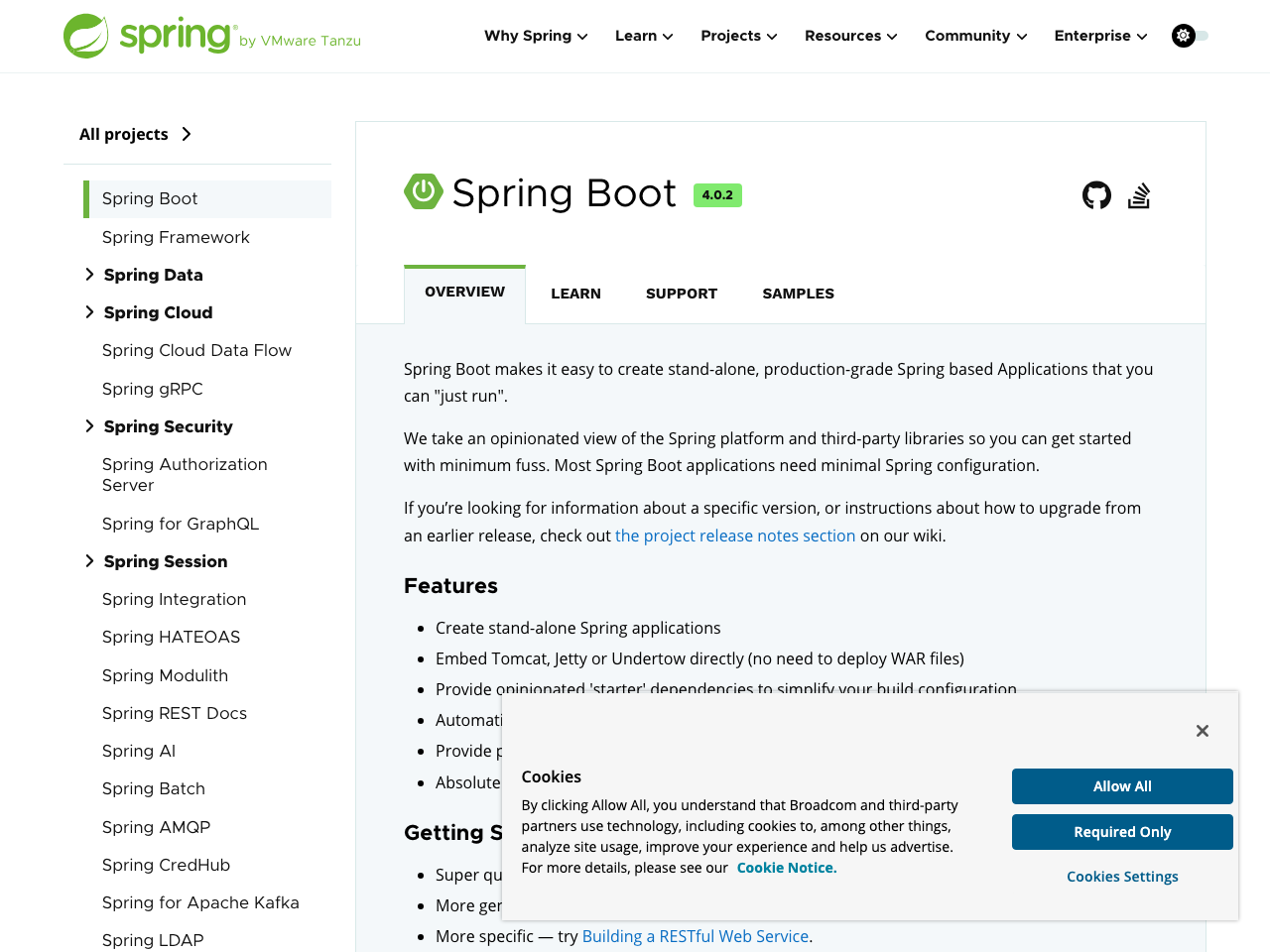 Spring Boot screenshot