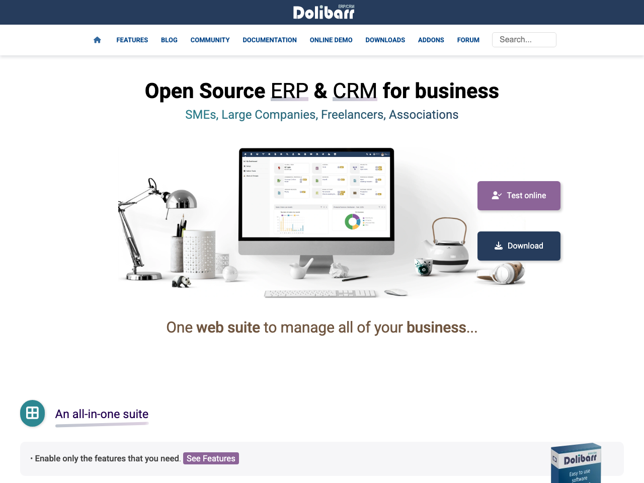 Dolibarr ERP/CRM screenshot
