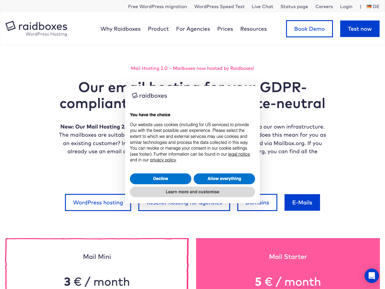 Raidboxes Emails screenshot