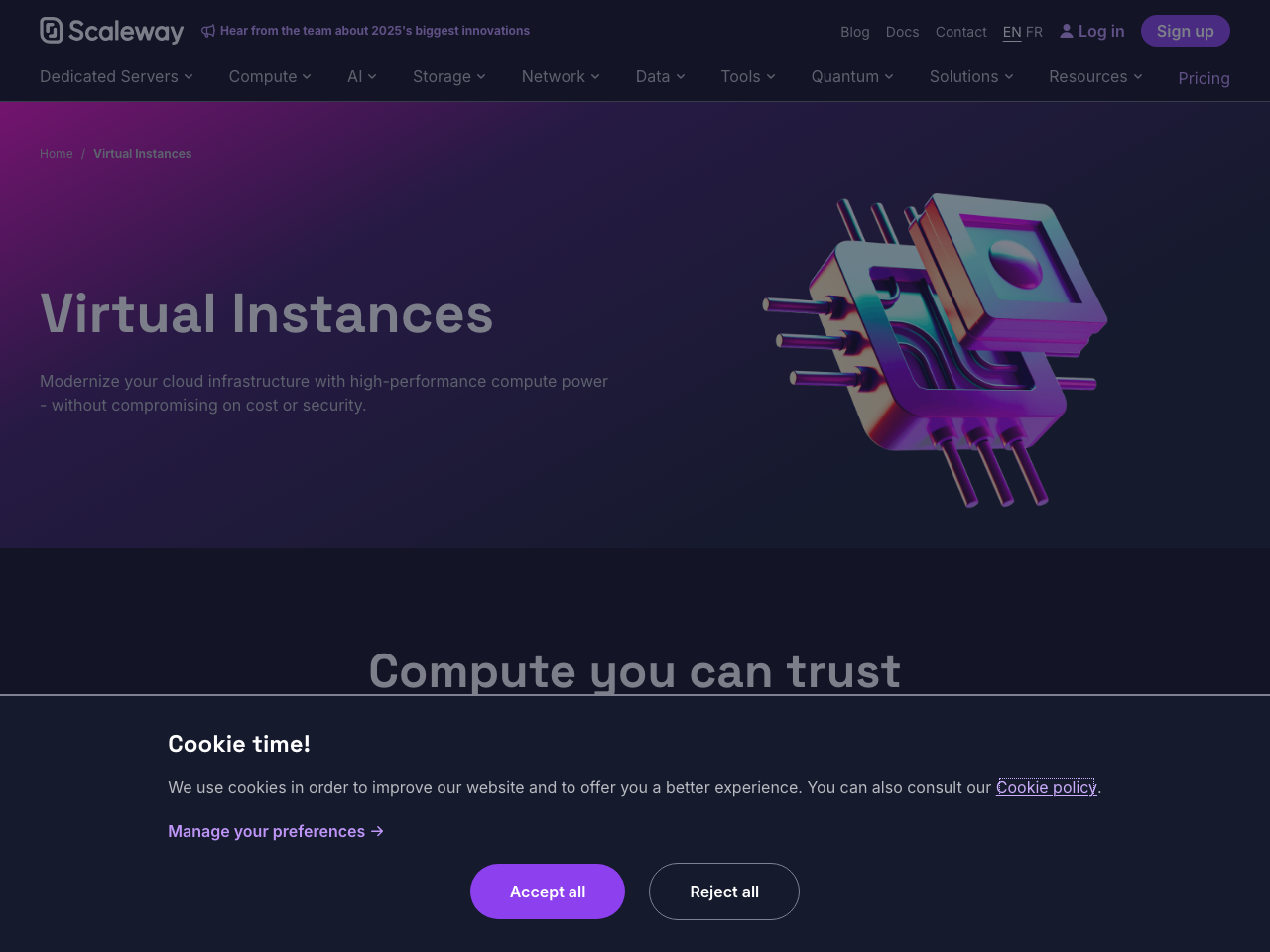 Scaleway Instances screenshot