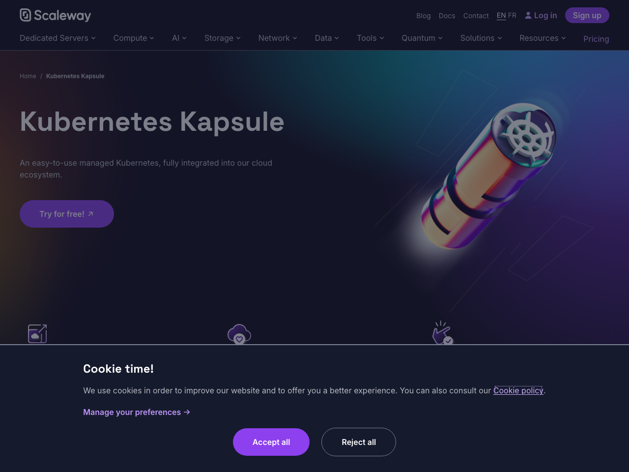 Scaleway Containers screenshot