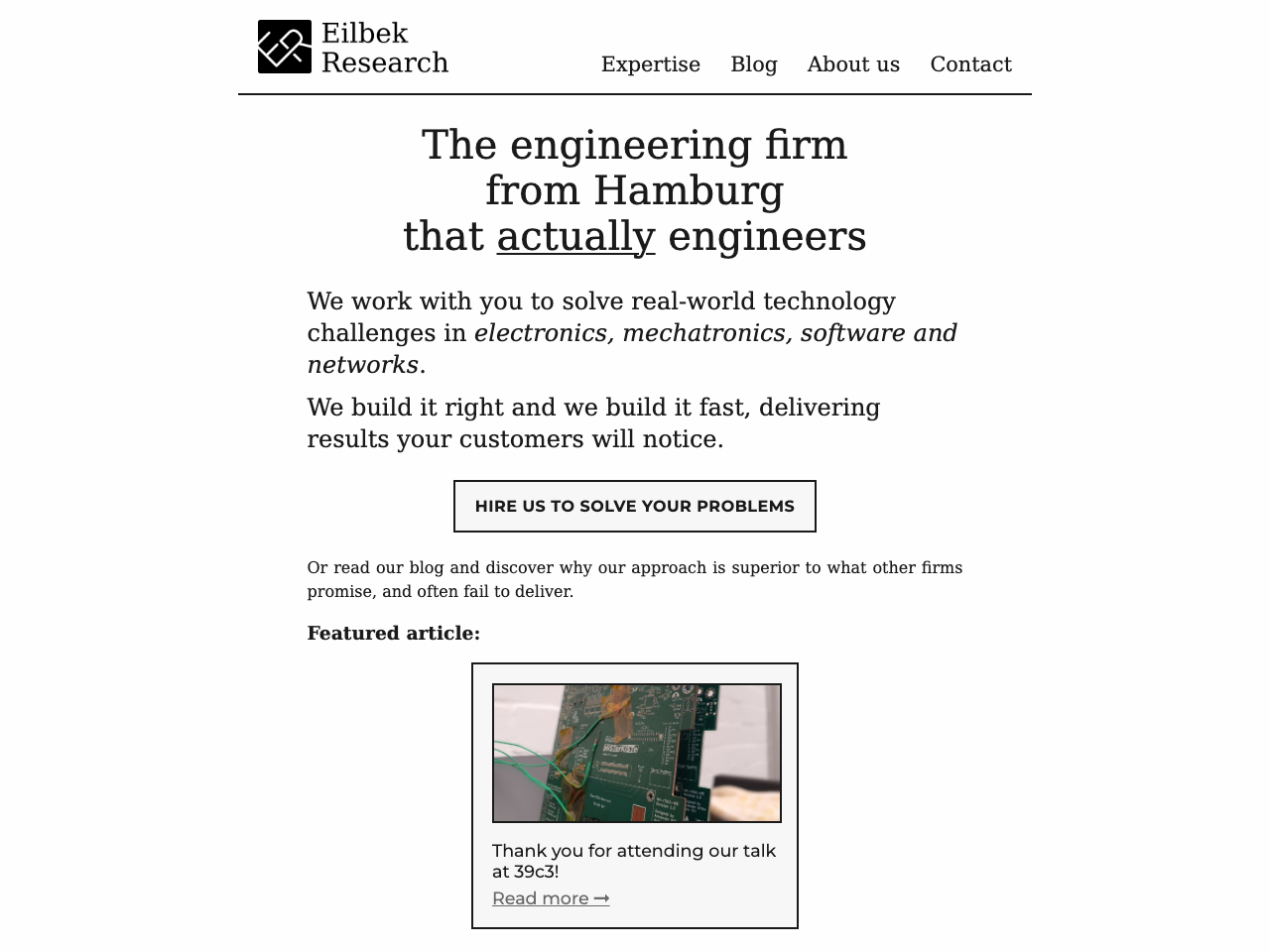 Eilbek Research GmbH screenshot