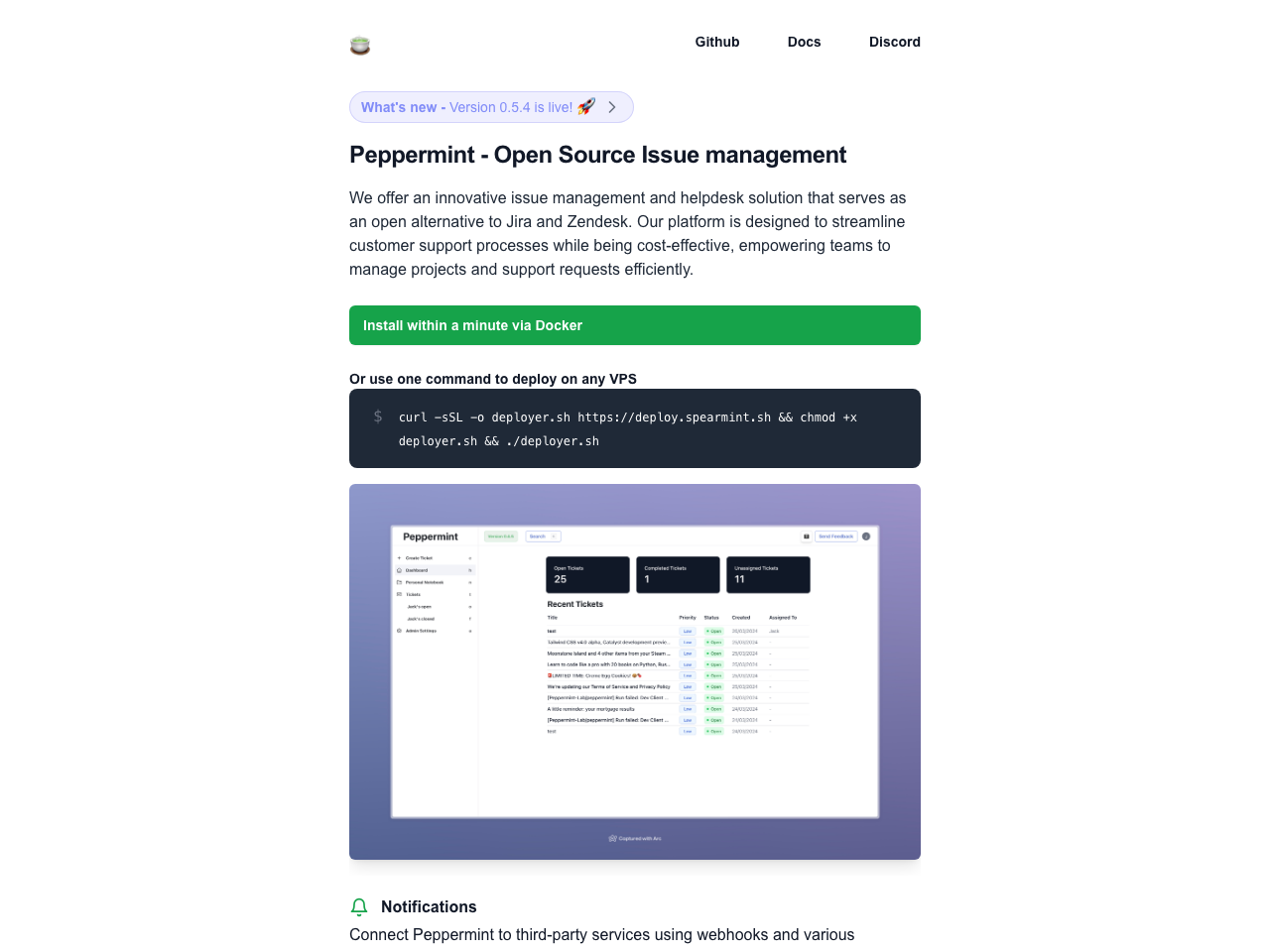 Peppermint screenshot