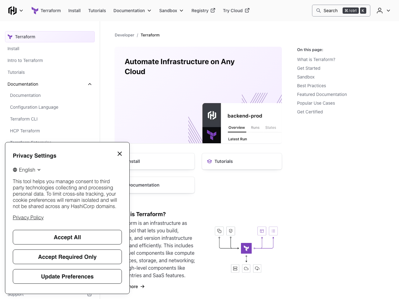 Terraform screenshot