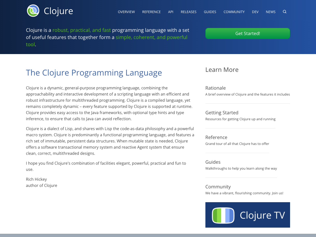 Clojure screenshot