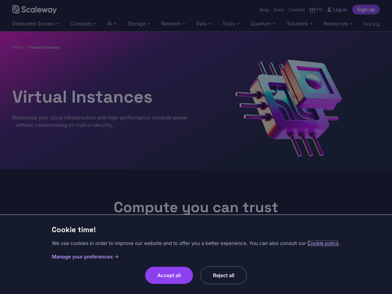 Scaleway Instances screenshot