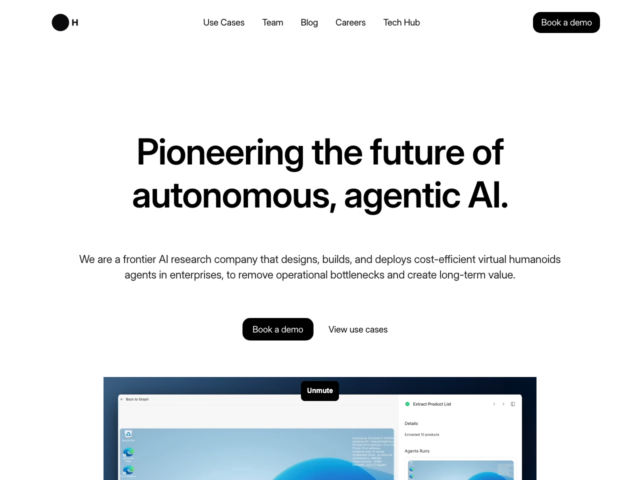 H Company screenshot