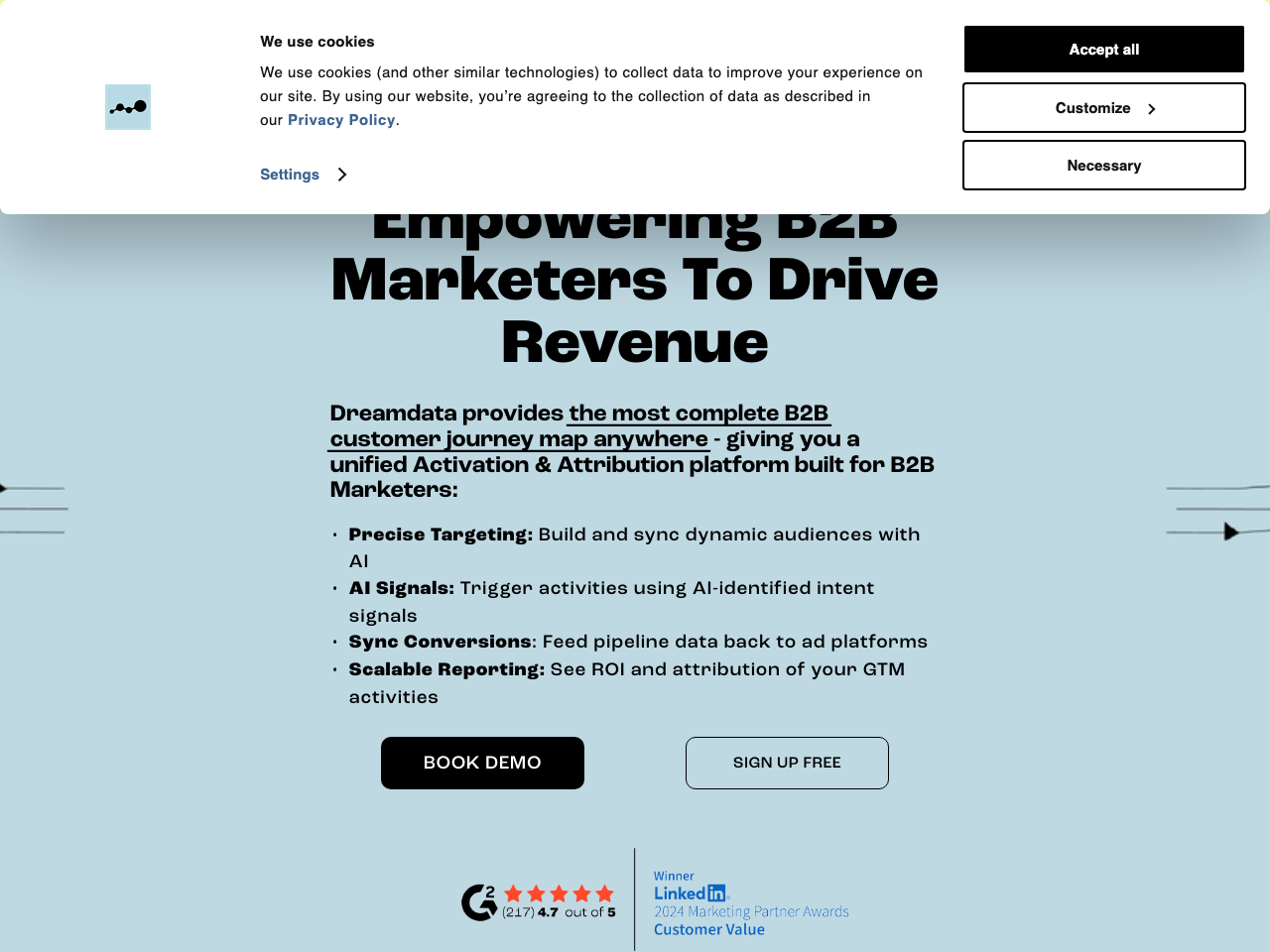 Dreamdata screenshot