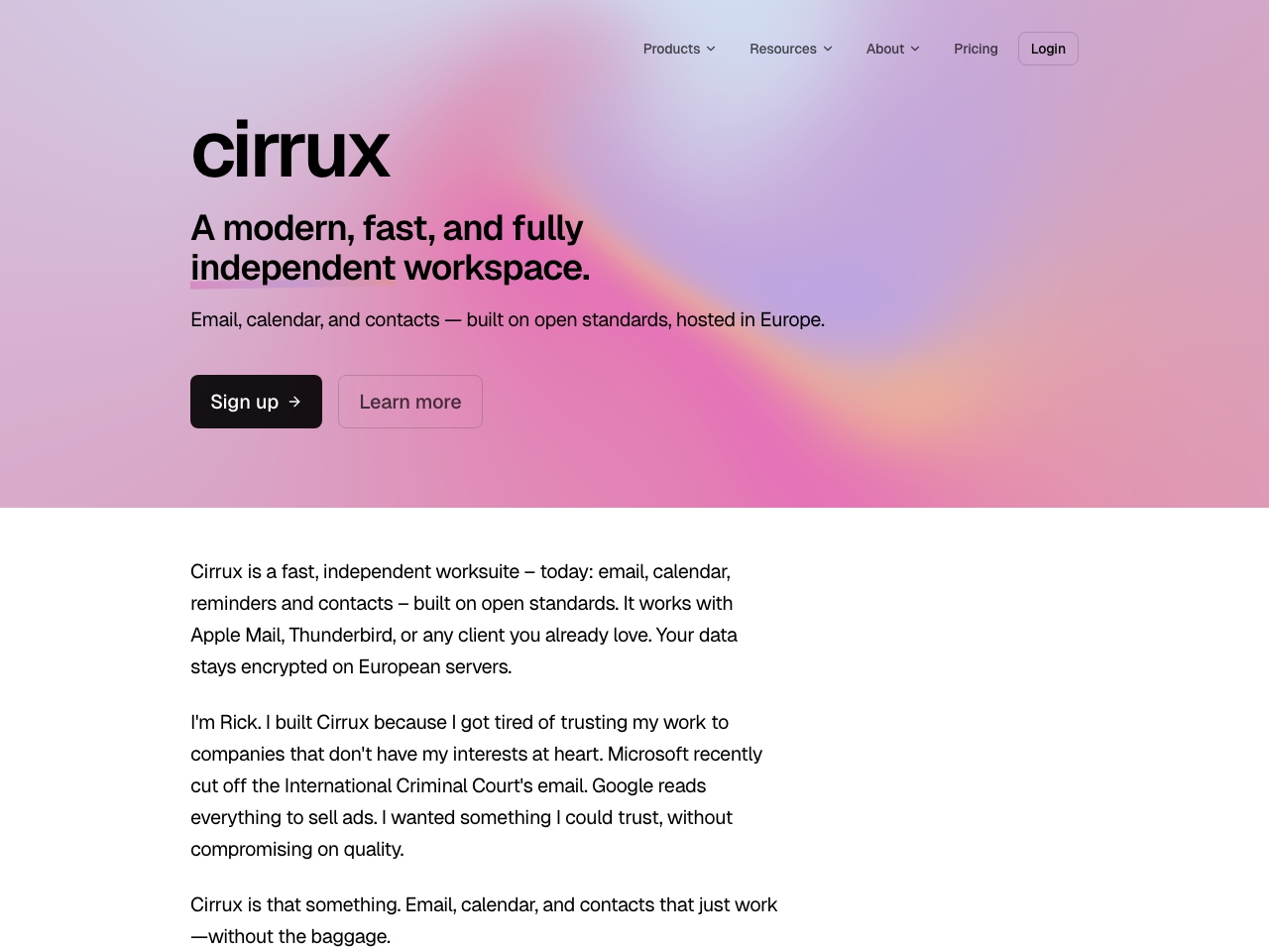 Cirrux screenshot