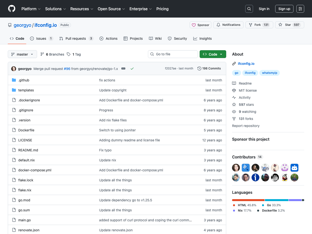 ifconfig-io screenshot