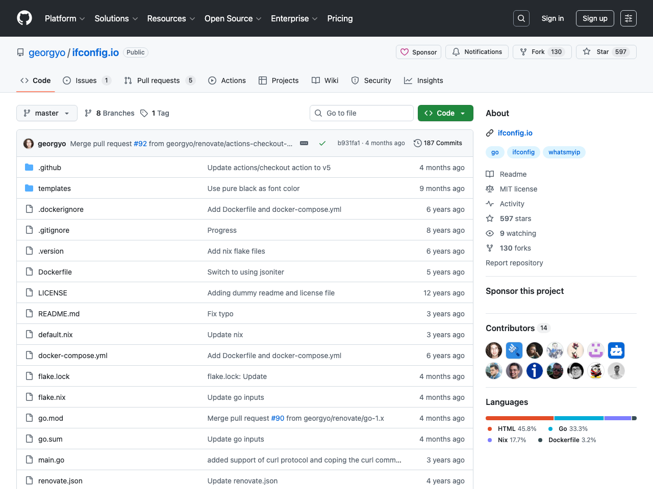 ifconfig-io screenshot