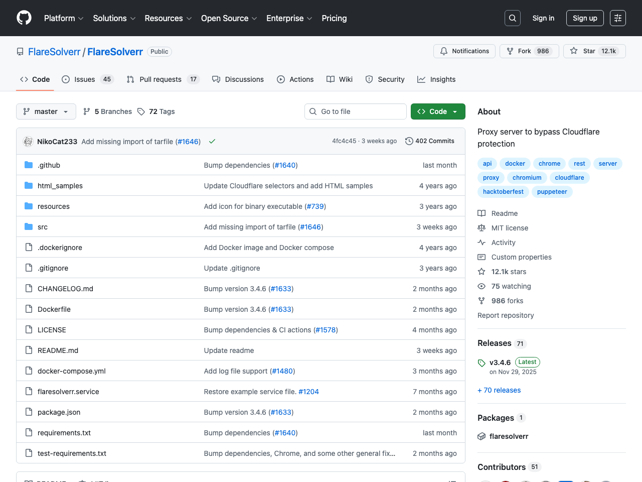 FlareSolverr screenshot