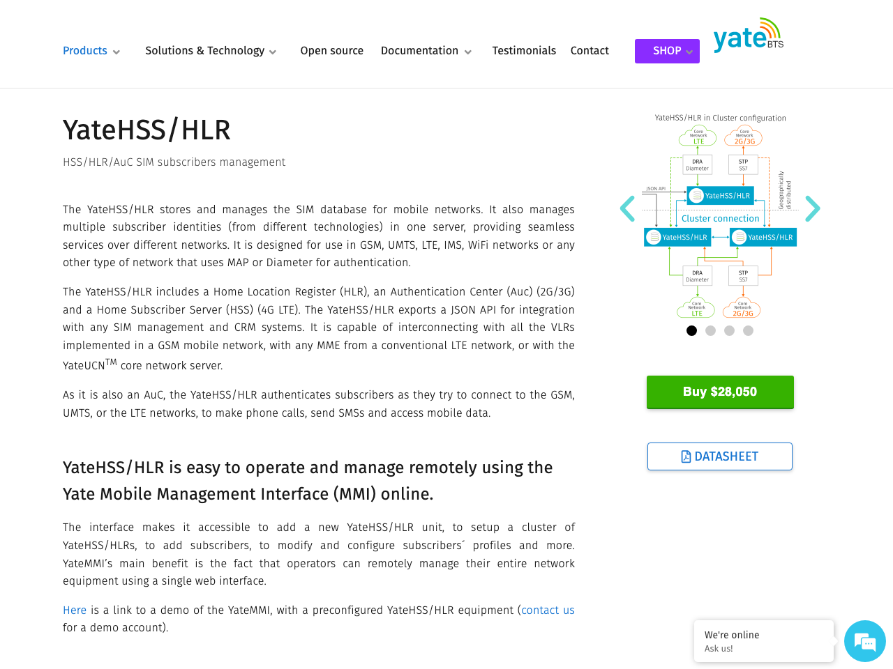 Yate HSS/HLR screenshot