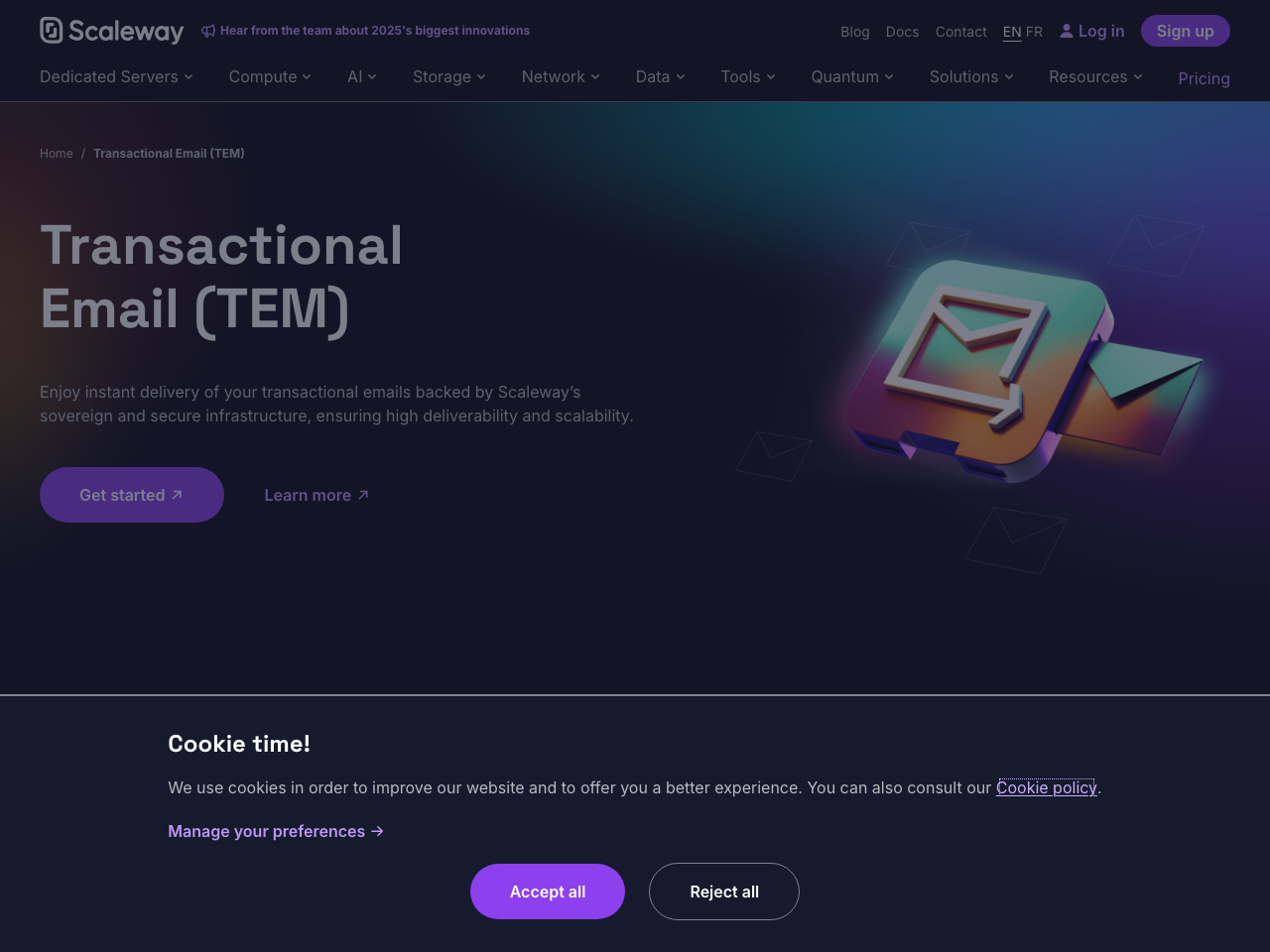 Scaleway TEM screenshot