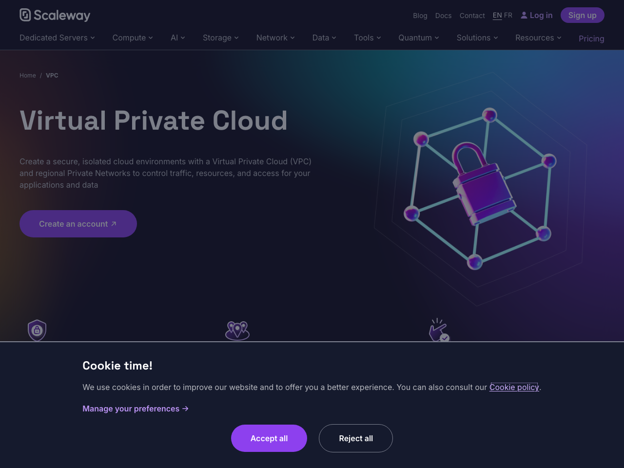 Scaleway Private networks screenshot