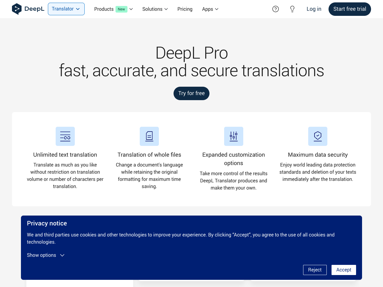 DeepL Pro screenshot