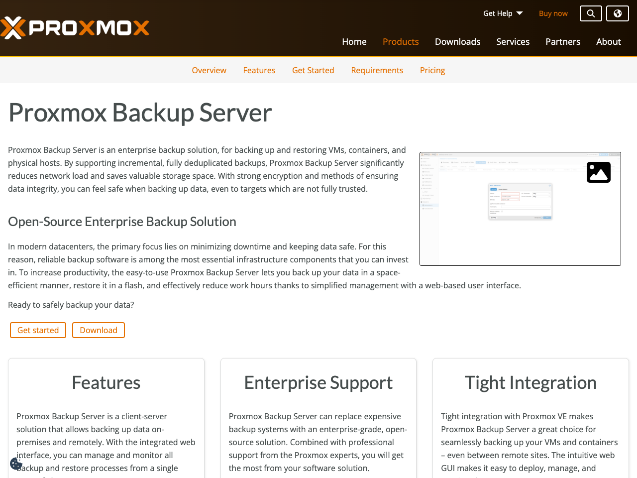 Proxmox Backup Server screenshot