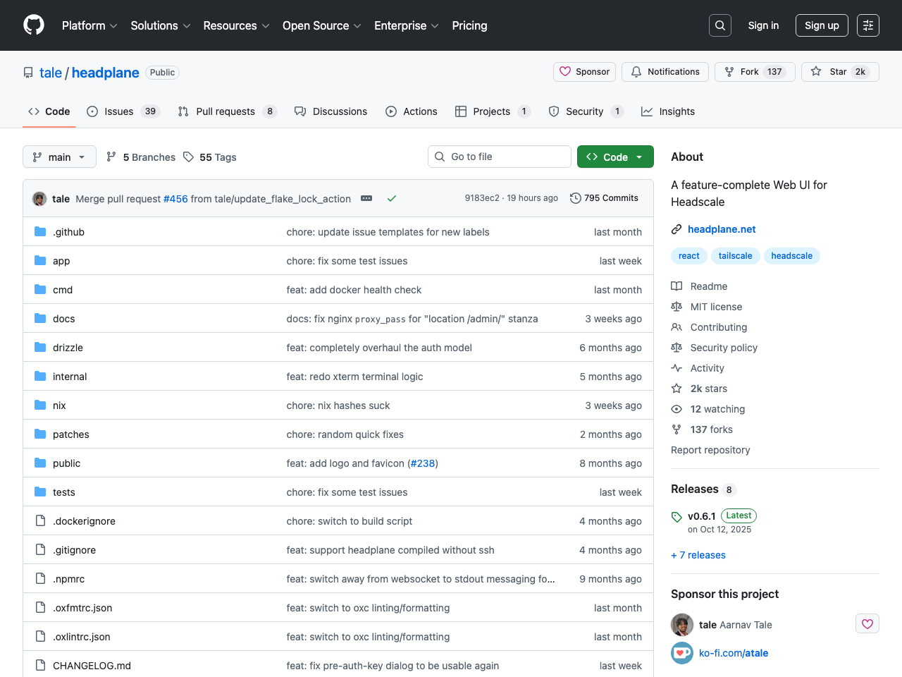 Headplane screenshot