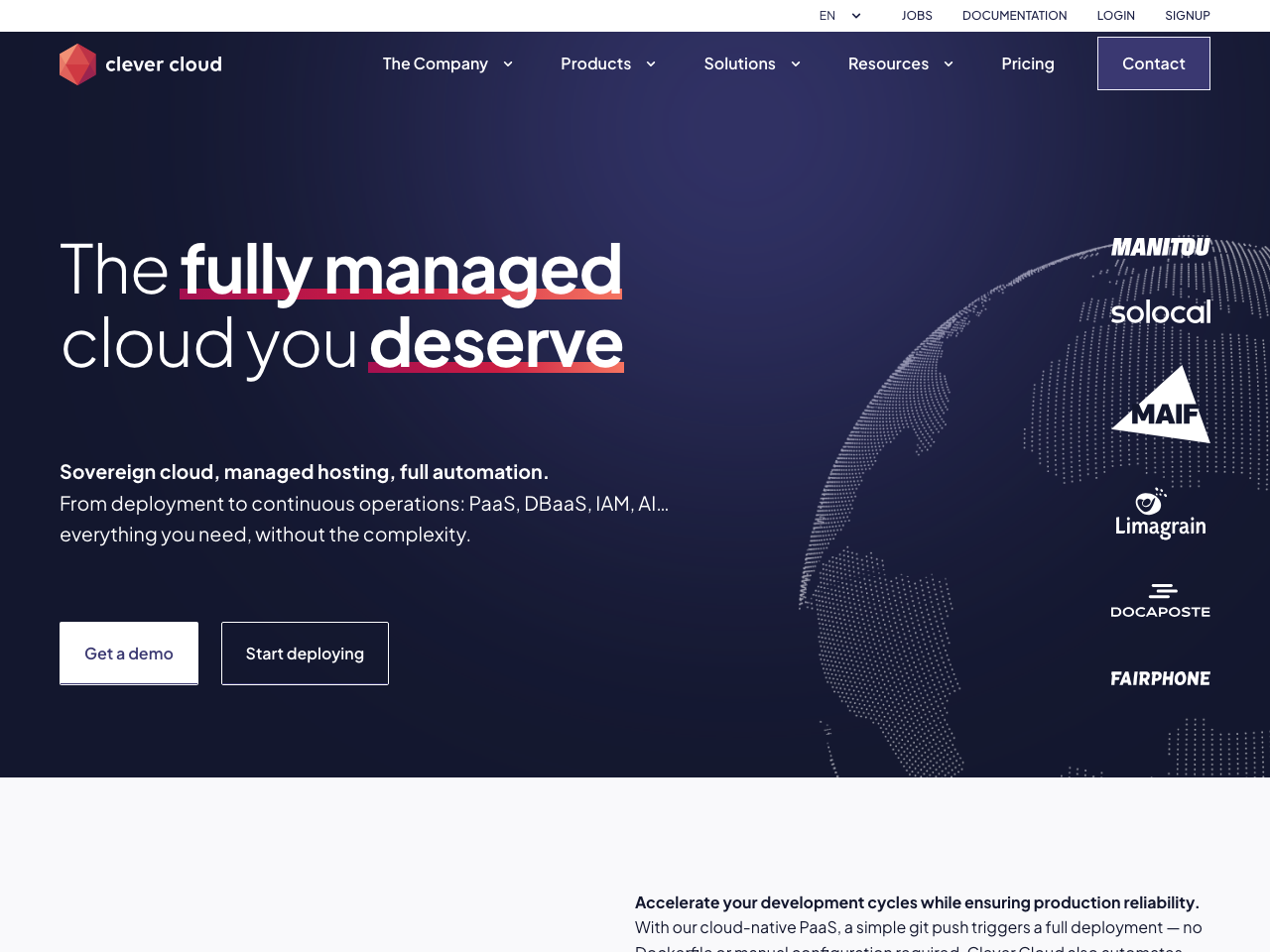 Clever Cloud screenshot