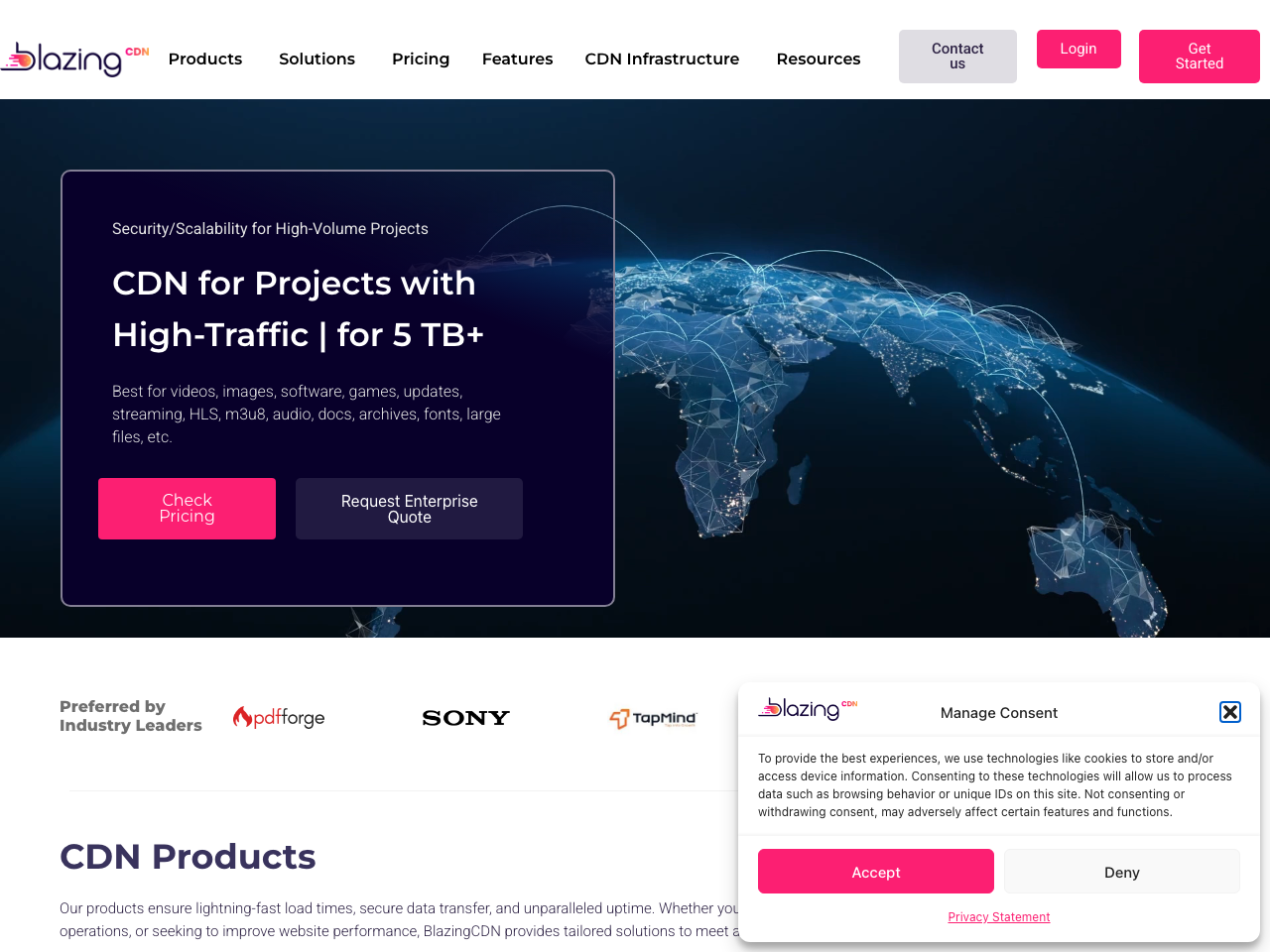 BlazingCDN screenshot