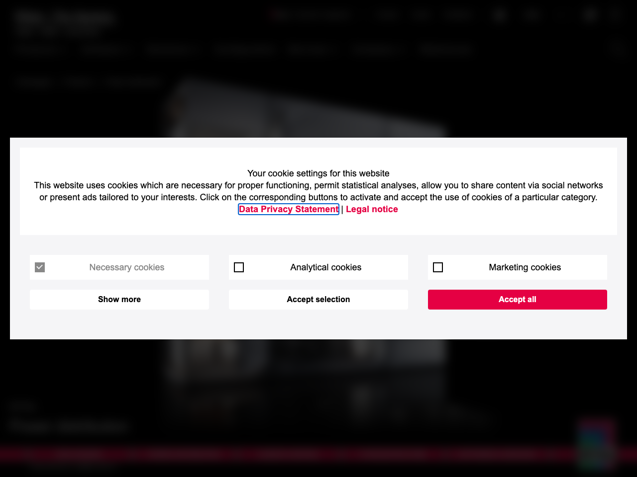 RITTAL Power distribution screenshot