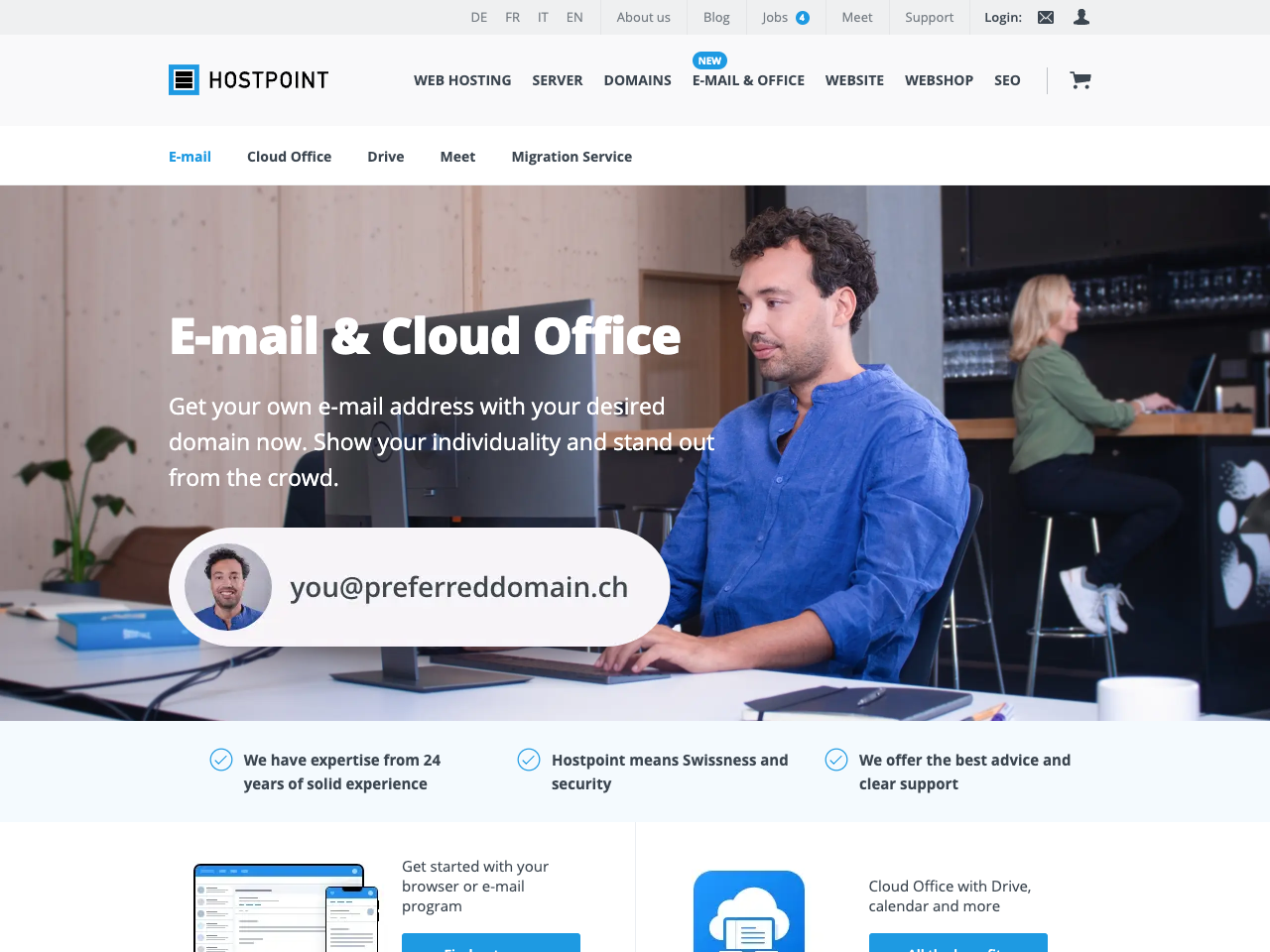 Hostpoint E-Mail screenshot