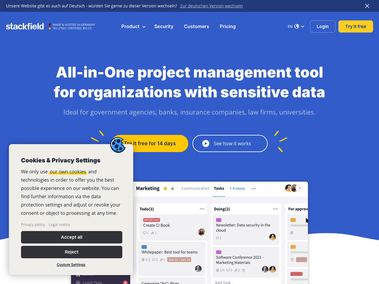 Stackfield screenshot