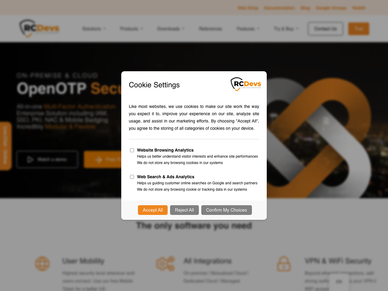 OpenOTP Security Suite screenshot