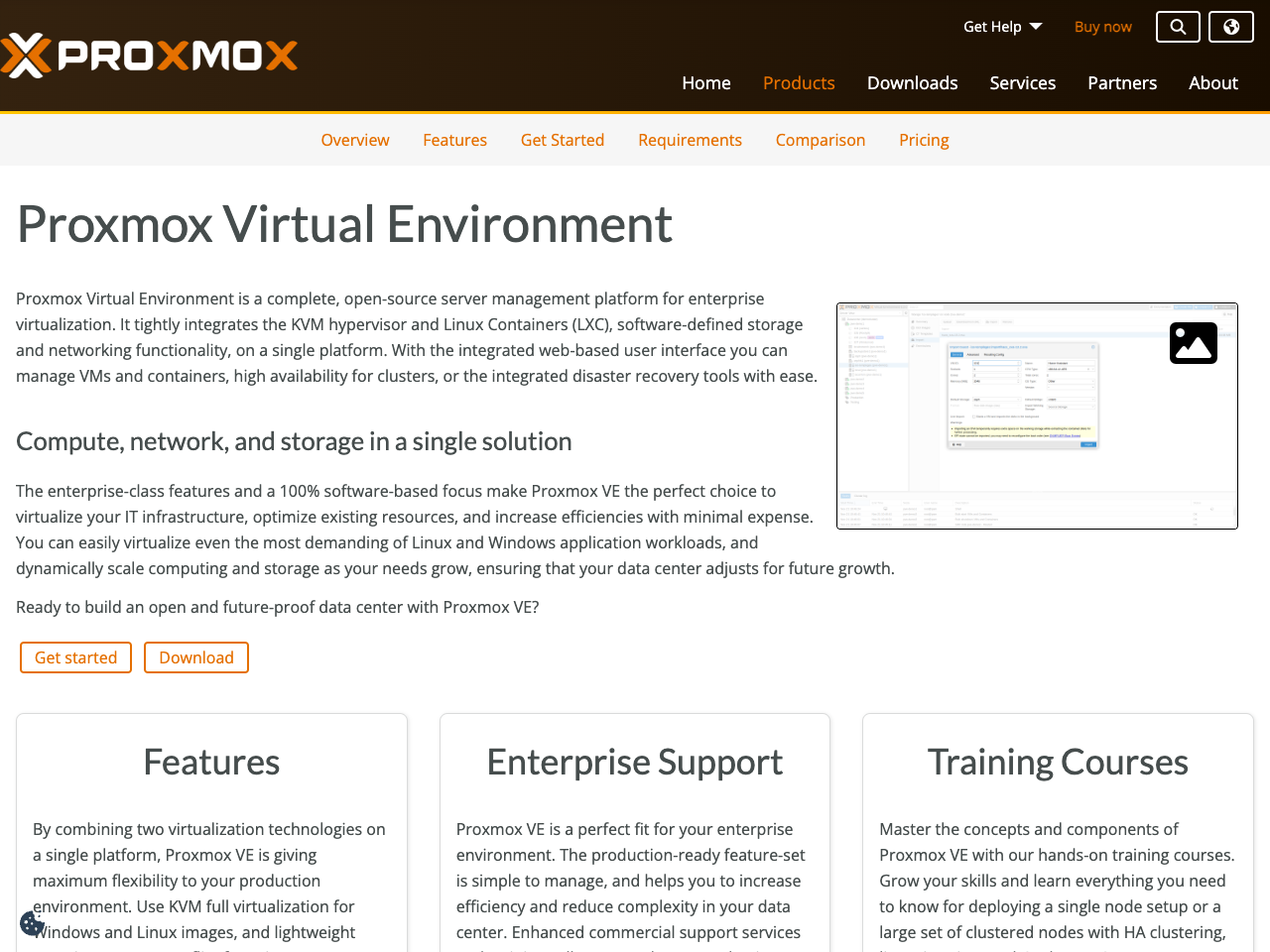 Proxmox Virtual Environment screenshot