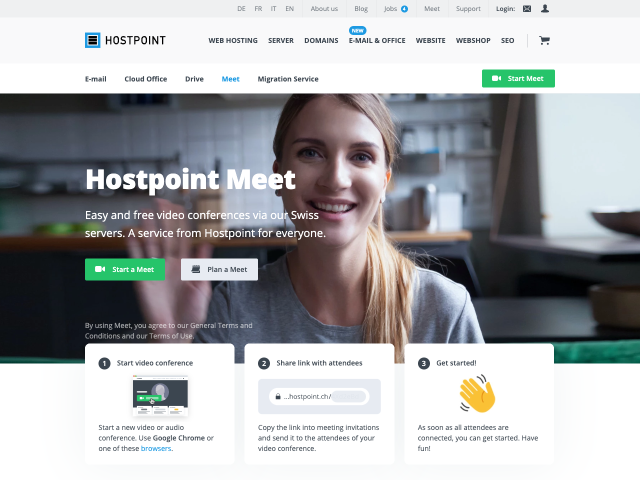 Hostpoint Meet screenshot