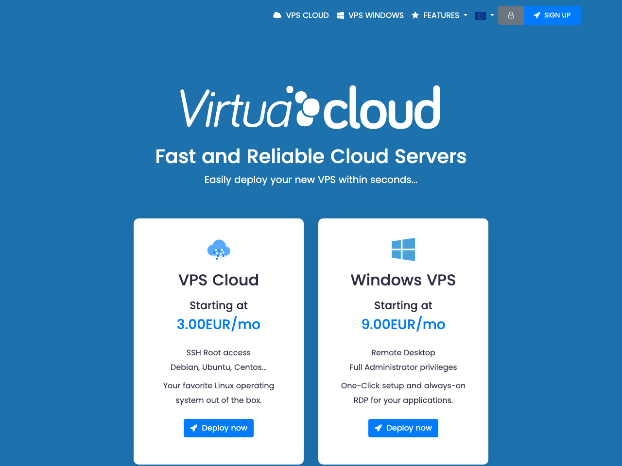 Virtua.Cloud screenshot